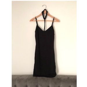 Black High Neck Sheath Dress